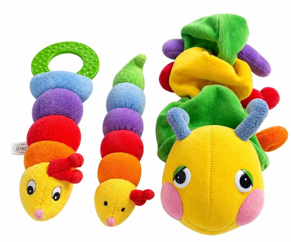 Vintage 1993 Baby GUND Musical Caterpillar Plush Toy Works Stuffed Animal
